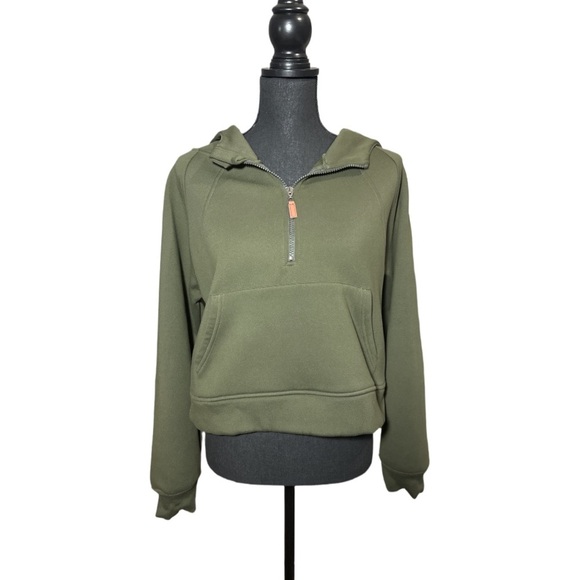 LasLuLu Cropped Half-Zip Hoodie Size Medium - Picture 1 of 5
